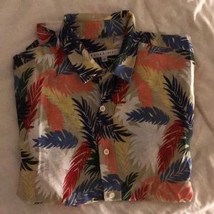 Parke & Ronen short-sleeved shirt with palm design
